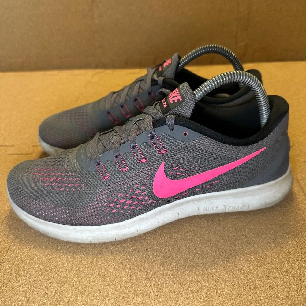 Nike Free RN 2016 Womens Running Shoes Grey Pink 831509-006 Size 9